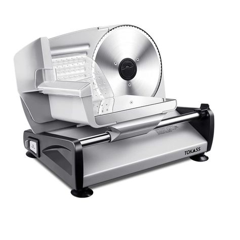 Meat Slicer Electric Deli Food Slicer with Removable 7.5   Stainless Steel Blade, Adjustable Thickness Meat Slicer for Home Use, Child Lock Protection, Easy to Clean, Silver Deli Slicer, Meat Slicer, Food Slicer, Meat Slicers, Logo Design Art, Deli Food, Electric Foods, Clean Food, Coffee Machines