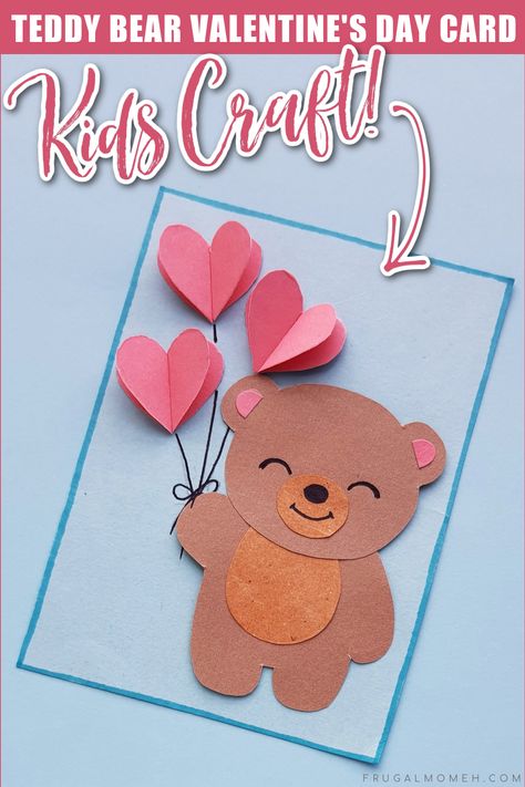 Very Easy Birthday Cards, Valentine Art And Crafts For Kids, Cute Construction Paper Crafts, Construction Paper Valentines Cards, Paper Simple Crafts, Cute Simple Paper Crafts, Friends Paper Craft, Birthday Card For Preschoolers, Valentine Cards Handmade Simple Diy