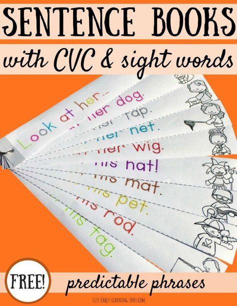 Pathways To Reading, Cvc Word Sentences, Sentences Kindergarten, Sight Word Sentences, Practice Tracing, Learning Sight Words, Cvce Words, Sight Words Kindergarten, Cvc Word