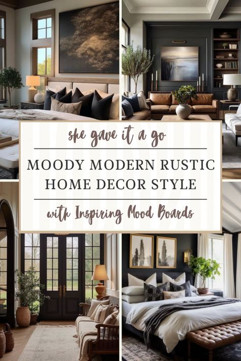 Moody Neutral Home, Neutral Home Mood Board, Rustic Home Mood Board, Modern Rustic Mood Board, Moody Nature Aesthetic Home, Rustic Bathroom Mood Board, Modern Rustic Material Board, Modern Cabin Living Room, Moody Neutral Living Room