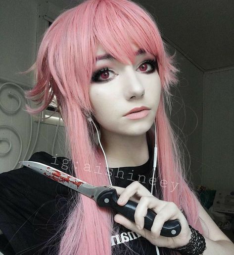 Yuno Cosplay, Dark Decora, Yuno Gasai, Alt Makeup, Cosplay Tips, Anime Costumes, Cosplay Ideas, Pink Hair, Aesthetic Girl