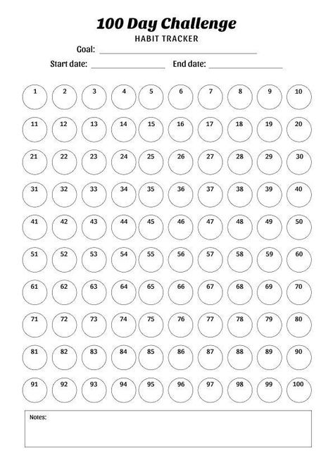 100 Day Challenge Tracker Template Printable Digital Download iPad 100 Days Challenge Tracker, Fit Challenge 30 Day, 100 Days Of Productivity Challenge, Study Challenge Student, 50 Day Challenge Tracker, 100 Days Habit Tracker, 100 Days Workout Challenge, 100 Day Tracker, 100 Day Challenge Printable