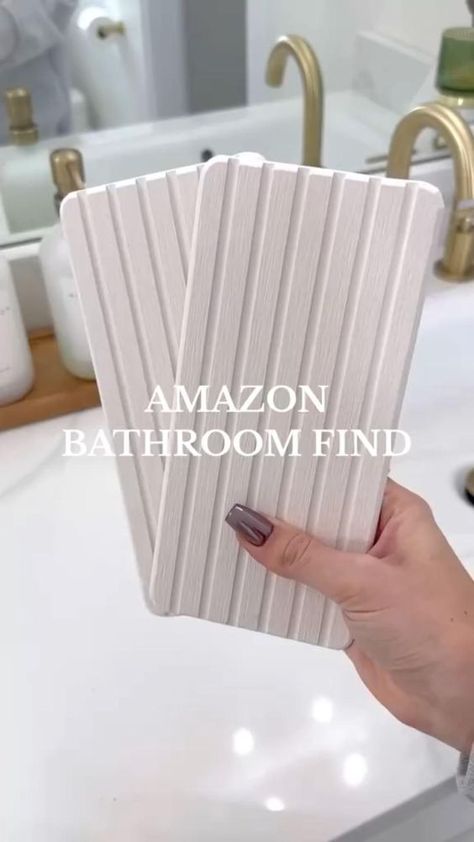 NiuYichee 2 PCS Water Absorbent Diatomite Coasters Rectangle(12.2"x5.5"), Grooved Design, Water Absorbing Stone Used for Hand Soaps & Plants & toiletries in The Modern Home #bathroom #bathroomideas #bathroomremodel #bathroomdesign #bathroomstorage #bathroominspo #ideas #fashion #holiday #homemade #homedesign #house #style #wedding #christmas #recipe Minimalist Bathroom Decor Ideas, Minimalist Bathroom Ideas, Modern Home Bathroom, Minimalist Bathroom Decor, Hand Soaps, Bamboo Bathroom, Christmas Recipe, Amazon Home Decor, Bathroom Inspo