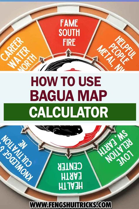 Unlock the power of Feng Shui with our Bagua Map Calculator! This tool helps you map out the energy centers (Bagua areas) of your home or office, allowing you to align your space with your personal goals. With this information, you’ll discover your most auspicious directions to attract wealth, love, health, and more. Bagua Map Feng Shui, Feng Shui Energy Map, Feng Shui Map, Fend Shui, Feng Shui Directions, Feng Shui Bagua Map, Feng Shui Bagua, Bagua Map, Energy Centers