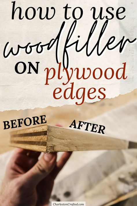 Using Wood Filler, Diy Furniture Repair, Wood Fillers, Wood Refinishing, Plywood Edge, Sanding Wood, Wood Repair, Diy House Renovations, Diy Couch