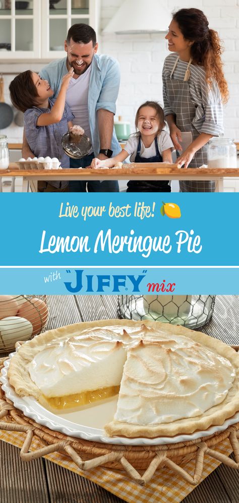 Winter blues? Have a taste of Spring! 🌞

Lemon Meringue Pie made with "JIFFY" Pie Crust Mix. Jiffy Recipes, Jiffy Mix, Lemon Meringue Pie, Pie Crust Recipes, Meringue Pie, Lemon Meringue, Winter Blues, In The Mood, You Never Know