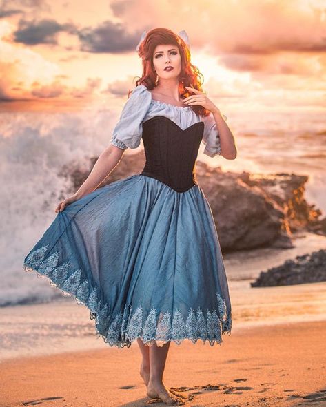 Ariel cosplay by maidofmight Ariel Blue Dress, Cosplay Poses, Princess Photo Shoot, Ariel Costumes, Ariel Cosplay, Little Mermaid Dresses, Small Sketchbook, Everyday Cosplay, Princess Photo