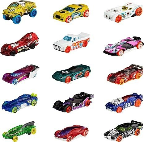 Amazon.com: Hot Wheels Track Bundle of 15 Toy Cars, 3 Track-Themed Packs of 5 1:64 Scale Vehicles, Cool Toy for Collectors & Kids : Toys & Games Hot Wheels Tracks, Hot Wheels Cars Toys, Hot Wheels Track, Cars 3, Hot Wheels Cars, Toy Cars, Car Lover, Toy Vehicles, Christmas List