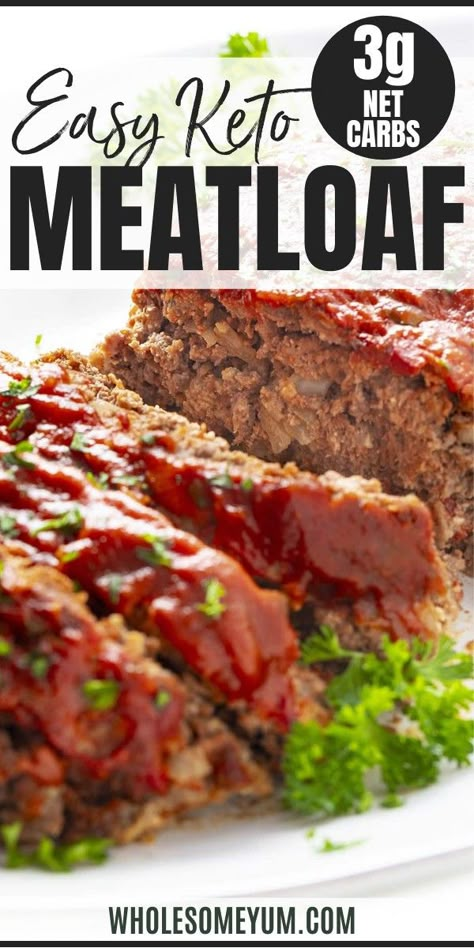 Low Carb Keto Meatloaf Recipe Easy Keto Meatloaf, Keto Meatloaf, Low Carb Meatloaf, Resepi Biskut, Breakfast Low Carb, Keto Beef Recipes, Low Carb Diet Recipes, Meatloaf Recipe, Keto Cooking