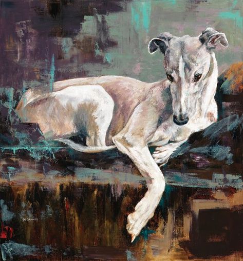 "I love animals’ uncensored expressions, through which you see their personalities," says painter Jody Skinner. She is featured in our special portfolio on wildlife & animals. Italian Greyhound Rescue, Drawings Of Dogs, Dog Cartoons, Greyhound Rescue, Poodle Dogs, Greyhound Art, Soft Pastel Art, Toy Poodles, Dog Drawings