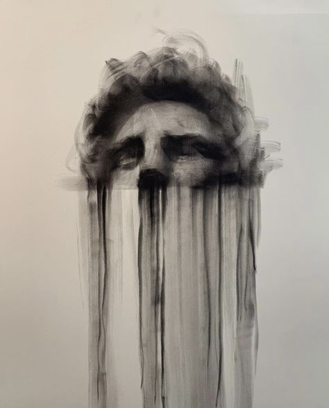 Josh Hernandez, Mad Charcoal, Abstract Charcoal Art, Charcoal Artwork, Figurative Kunst, Art Charcoal, Charcoal Sketch, Kunst Inspiration, Charcoal Art