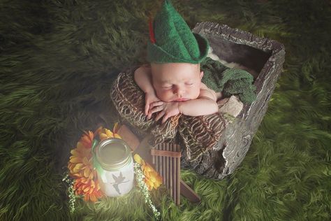 Peter Pan newborn photo by Baby Mine Photography in Central Florida Boy Photo Shoot, Baby Boy Themes, Newborn Photography Boy, Baby Pictures Newborn, Baby Photoshoot Boy, Newborn Baby Photoshoot, Baby Boy Photography, Baby Boy Photos, Foto Baby