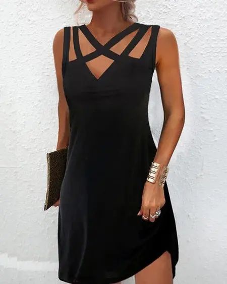 Dresses Flattering Plus Size Dresses, Women's A Line Dresses, Cheap Dresses Casual, Black Short Dress, Midi Dress Casual, Black Dresses Casual, Short Mini Dress, Curve Dresses, Primavera Estate