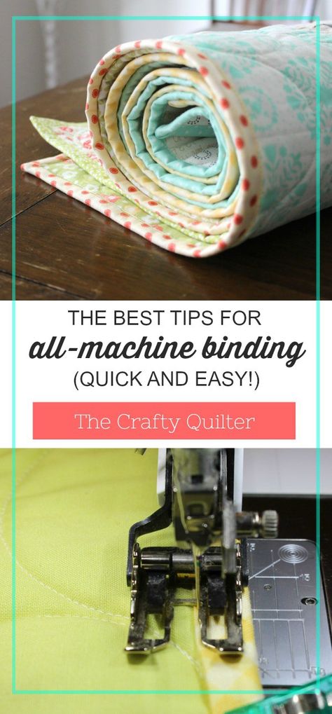 My best tips for all machine binding - The Crafty Quilter Binding Tips, Machine Binding A Quilt, Binding Quilt, Bind A Quilt, Machine Binding, Quilting Binding, Quilt Binding Tutorial, Binding A Quilt, Quilt Techniques