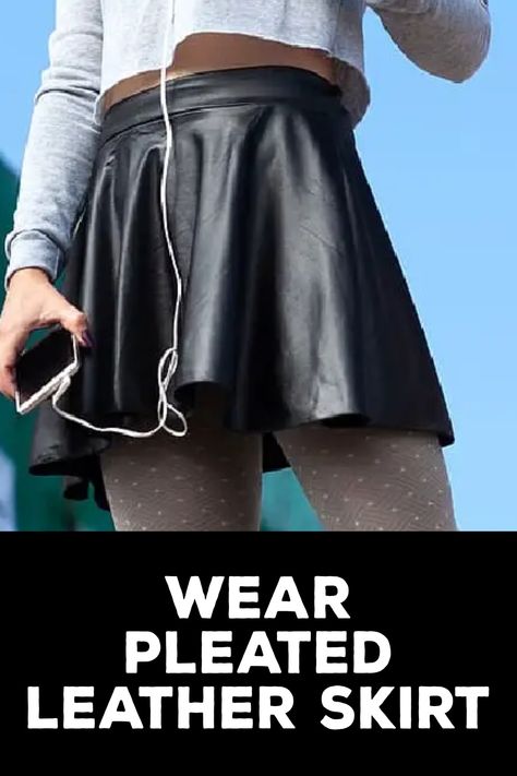 How to Wear Pleated Leather Skirt Leather Accessories Diy, Leather Pleated Skirt, Structured Jacket, Court Heels, Handmade Wallets, Elegant Blouses, Style Savvy, Metallic Accents, Diy Handmade