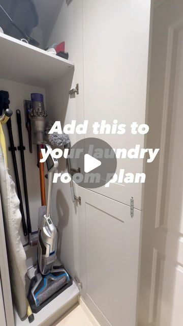 𝗟𝗶𝘇𝘇𝘆 Williams | contemporary Interiors | DIY | Renovation on Instagram: "Add this to your utility / bootility / laundry room plan. Great storage and everything charging whilst it’s hidden away is an absolute no brainer 🧠

#cleaninghacks #instaclean #cleaningtips #storagetips #organiseyourlife #organisedhome" Utility Organisation, Laundry Room Plan, Bootility Room, Utility Room Storage Ideas, Utility Room Storage, Utility Closet, Instagram Add, Diy Renovation, Contemporary Interiors