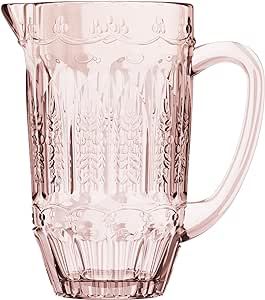 Elle Decor Vintage Glass Pitcher | Water Carafe Jug for Iced Tea, Homemade Milk, Juice, and Beverages | Glass Carafe for Mimosa Bar | Sangria Pitchers | 43.9 OZ. Tea Homemade, Sangria Pitcher, Homemade Milk, Iced Tea Pitcher, Drink Pitcher, Serving Ware, Juice Pitcher, Water Carafe, Tea Pitcher