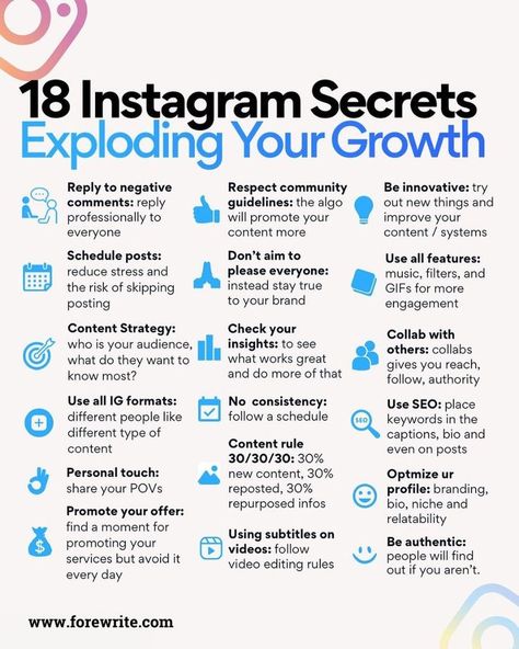 18 Instagram Secrets Exploding Your Growth Instagram Secrets, Rebranding Strategy, Instagram Checklist, Content Social Media, Social Media Marketing Planner, Marketing Solved, Social Media Content Planner, Social Media Marketing Instagram, Marketing Planner