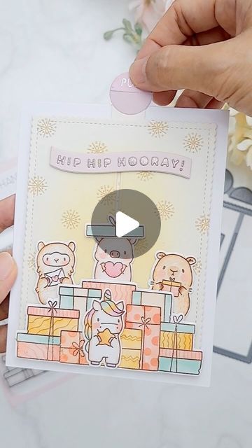 Mama Elephant ® on Instagram: "Make an interactive card with @vera_rhuhay using the new Surprise Gifts stamp set and the new Paper Pull creative cuts! #cutestamps #mamaelephant #interactivecards 

Product used:
Surprise Gifts Stamps and Creative Cuts
Pull Paper Slider Creative Cuts 
Banner Greetings Creative Cuts 
Shine With Love Stamps (sparklers)" Mama Elephant Birthday Cards, Interactive Card, Elephant Birthday, Slider Cards, New Paper, Mama Elephant, Paper News, Interactive Cards, Love Stamps