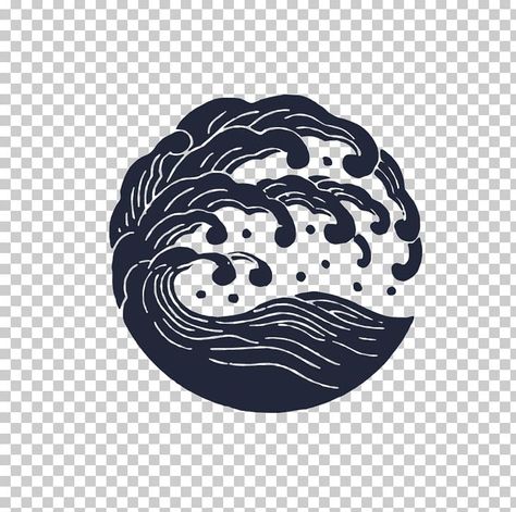 Japanese Wave Art, Japanese Wave, Japan Logo, Japanese Logo, Logo Graphic Design, Japanese Symbol, Clothing Brand Logos, Waves Logo, Japanese Waves