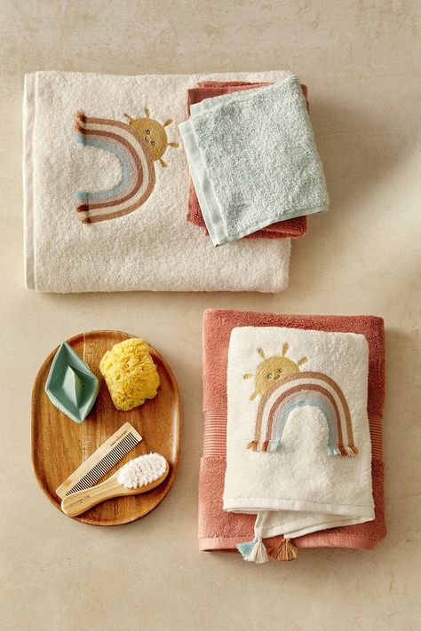 Zara Home Baby, Elephant Towel, Zara Home Kids, Embroidered Rainbow, Zara Home Collection, Hand Embroidery Art, Terry Towel, Zara Kids