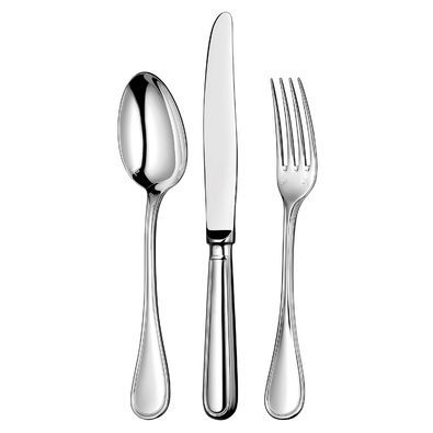 Christofle "Albi" cutlery, sterling silver Serving Buffet, Fish Knife, Butter Spreader, Ice Cream Spoon, Luxury Dinnerware, Dessert Fork, Sterling Silver Flatware, Serving Fork, Cheese Knives