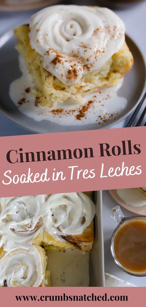 Cooking With Karli Cinnamon Rolls, Cinnamon Roll Tres Leches Cake, Cinnamon Roll Tres Leches, Tres Leche Cinnamon Rolls, Mexican Cinnamon Rolls, Creative Cinnamon Rolls, Churro Cinnamon Rolls, Hot Cocoa Cinnamon Rolls, Mrs Bairds Cinnamon Rolls Recipe