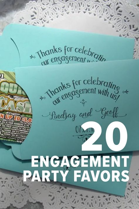 Engagement Party Guest Gift Ideas, Engagement Goodie Bag, Engagement Party Thank You Gifts, Engagement Party Giveaways, Engagement Party Goodie Bags, Engagement Favors Ideas, Engagement Party Activity Ideas, Engagement Party Party Favors, Engagement Party Favours