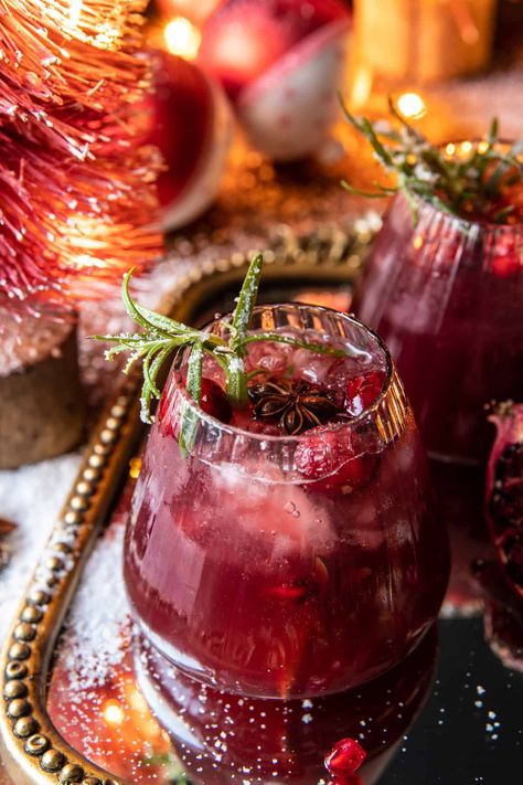 Christmas Pomegranate Punch: Both festive and delicious, kind of like Christmastime in a punch bowl...the perfect holiday Christmas punch! Pomegranate Pear Punch, Christmas Mocktail Punch Bowl, Christmas Punch With Pomegranate Juice, Christmas Cocktail Punch Bowl, Mocktail Christmas Punch, Sparkling Christmas Punch, Festive Christmas Punch, Midnight Frost Christmas Punch, Healthy Christmas Punch