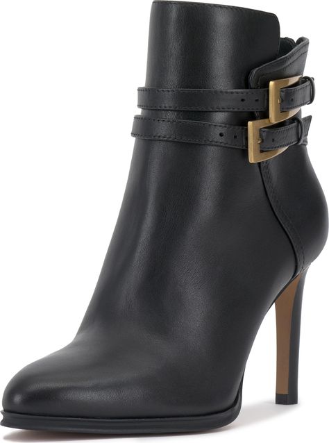 PRICES MAY VARY. Calf Circumference (IN) 5.1 Nappa Upper Heel Height (IN) 3.5 Stiletto Heel Almond Toe Vince Camuto Booties, Michael Kors Boots, Black Pumps Heels, Black Stilettos, Womens Summer Shoes, Black Ankle Booties, High Heel Boots Ankle, Ankle Bootie, Ankle Straps