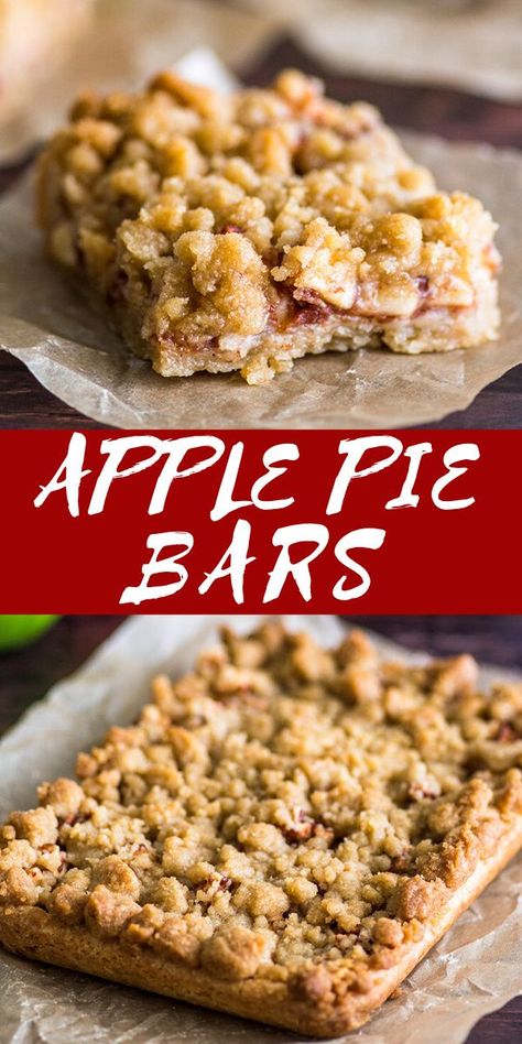 Apple Crumb Bars, Apple Pie Bars Recipe, Pie Bars Recipe, Apple Slab Pie, Apple Recipes Healthy, Baked Apple Recipes, Dessert Halloween, Small Batch Baking, Apple Pie Bars