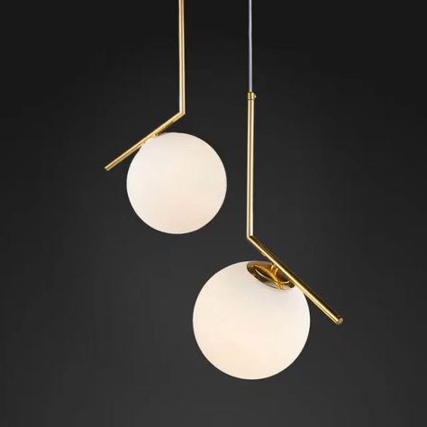 Mid Century Modern Pendant Lighting, Bathroom Hanging Lights, Hanging Lights For Bedroom, Globe Pendant Lighting, Glass Globe Pendant Light, Nightstand Light, Michael Anastassiades, Pendant Lighting Bedroom, Pendant Light Styles