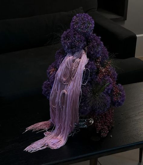 FLOVER NYC on Instagram Purple And Green Floral Arrangements, Purple Wedding Florals, Futuristic Flowers, Chinese New Year Flower, Floral Sculpture, Plant Installation, Flower Installation, Soft Sculpture, Mountain Wedding