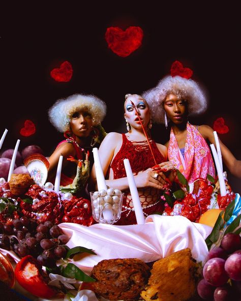 Slices Of Lust Explores the Decadence of Love — Polyester Christmas Shoot, Photoshoot Themes, Photoshoot Concept, Artistic Hair, Photography Inspo, Aesthetic Photography, Short Film, Dinner Party, Photography Inspiration