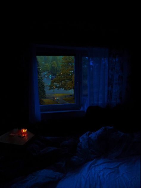 Dark Paradise, Cozy Aesthetic, Night Vibes, Blue Hour, Feeling Blue, Dark Room, Night Aesthetic, Cozy Room, Aesthetic Bedroom