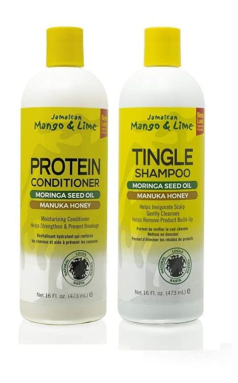 Jamaican Mango and Lime Tingle Shampoo - Tingle shampoo contains tea tree extracts that stimulate the scalp, relieve itching and remove build-up.Jamaican Mango and Lime Protein Conditioner - Protein conditioner strengthens locks, while preventing breakage and providing hair with maximum moisture. Jamaican Mango And Lime, Olive Oil Hair, Protein Conditioner, Shampoo Ingredients, Shampoo Conditioner, Deep Cleansing, Hair Care Shampoo, Castor Oil, Hair Oil