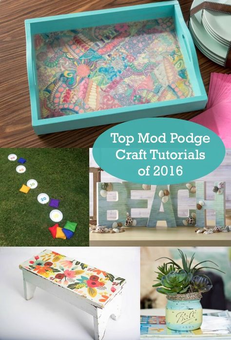 Do you love to Mod Podge? This retro craft is a blast, and it's great for beginners. Here are the top 10 Mod Podge craft tutorials of 2016. via @modpodgerocks Mod Podge Magazine Collage, Easy Modge Podge Crafts, Modge Podge Crafts, How To Mod Podge, Mod Podge Diy, Mod Podge Ideas, Mod Podge Fabric, Mod Podge Projects, Diy Mod Podge