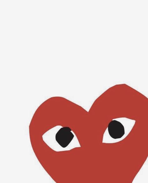 Cdg Heart Painting Canvas, Cdg Wallpaper, Cdg Heart, Heart With Eyes, Eye Wallpaper, Heart Eye, Eyes Wallpaper, Play Comme Des Garcons, Canvas Painting Designs