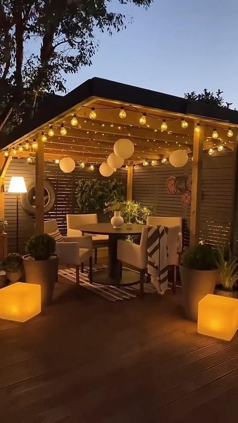 Gazebo Lighting, Pergola Plans Design, Outdoor Restaurant Design, Rustic Patio, Terrace Garden Design, Outdoor Patio Designs, Pergola Lighting, Backyard Gazebo, Deck Designs Backyard