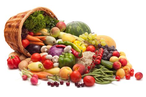 Fruits and vegetables. A big basket filled with various colorful fruits and vege , #Affiliate, #basket, #filled, #big, #Fruits, #vegetables #ad Healthy Skin Diet, Skin Diet, Healthy Carbs, Vegan Healthy, Vegetable Basket, Idee Pasto Sano, Cooked Vegetables, Easy Healthy Dinners, Pinterest Recipes