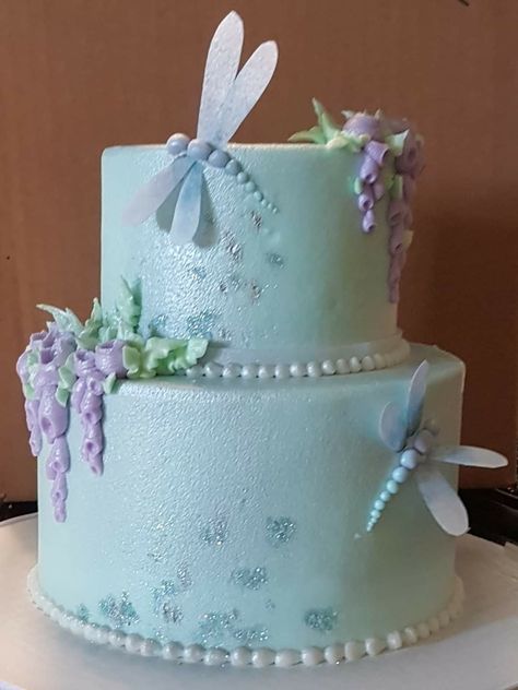 Dragonfly Birthday Party, Dragonfly Cake, Dragonfly Birthday, Learn Cake Decorating, Chocolate Work, Smash Cake Girl, Beautiful Cake Stands, Fantasy Cake, Purple Wedding Cakes