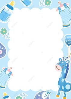 Baby Boy Background Wallpapers, Baby Frame Background Boy, Baby Background Boy, Baby Boy Frame Background, Background Aqiqah, Baby Frame Background, Baby Photo Background, Baby Boy Frame, Giraffe Balloon