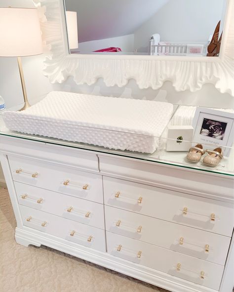 Dresser For Nursery, Southern Nursery, Nursery Changing Station, Changing Dresser, Elegant Nursery, Traditional Nursery, Nursery Changing Table, Classic Nursery, Nursery Dresser