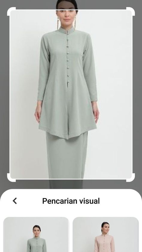 Baju Kurung Moden Style, Raya 2023, Plain Dresses, Moslem Fashion, Indian Kurti Designs, Baju Kurung Moden, Kebaya Brokat, Kebaya Dress, Simple Bridesmaid Dresses