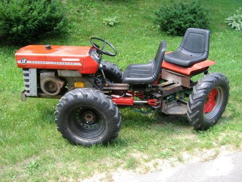 Mud Mowers, Garden Tractor Pulling, Yard Tractors, Homemade Tractor, Tractor Idea, Small Tractors, Diy Go Kart, Tractor Mower, Massey Ferguson Tractors