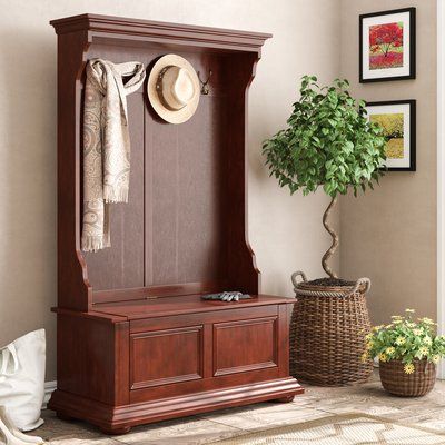 Travis Entryway Hall Tree Entryway Coat Rack And Bench, Coat Rack And Bench, Rustic Hall Trees, Corner Hall Tree, Hall Tree With Bench, Hall Tree Bench, Wood Entryway, Entryway Hall Tree, Hall Tree With Storage