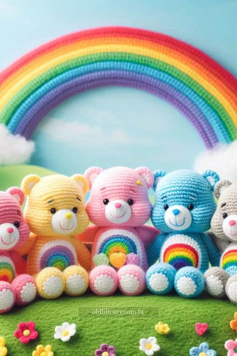 Creating rainbow crochet bears is a delightful way to add color and joy to your craft projects. Free Care Bear Crochet Pattern, Free Crochet Care Bear Patterns, Crochet Care Bear Pattern, Care Bears Crochet Pattern Free, Carebear Crochet Pattern, Crocheted Bears Free Pattern, Care Bear Crochet Pattern Free, Crochet Carebears, Crochet Care Bear Pattern Free