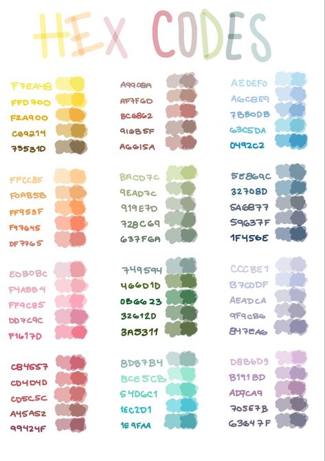 Cute Colour Hex Codes, Best Hex Color Codes Dti, Types Of Color Palette, Cute Color Codes Dti, Best Hex Codes Dti, Dti Roblox Colour Codes, Aesthetic Colour Codes, Dti Color Codes., Roblox Colour Codes