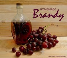 Lemonade Moonshine Recipe, Apple Pie Moonshine Recipe, Homemade Booze, Homemade Liqueur Recipes, Brandy Recipe, Grape Brandy, Wine Making Recipes, Homemade Liqueur, Homemade Wine Recipes