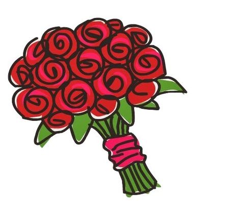 Rose Drawing Simple, Cartoon Rose, Sunflower House, Classroom Clipart, Quick Sketches, Body Base Drawing, Valentine Decor, Simple Rose, Roses Drawing